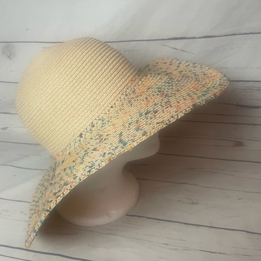 Magid Confetti Brim Straw Sun Hat
